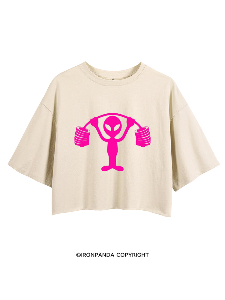 PINK ALIEN POWERLIFTING CROP TOPS