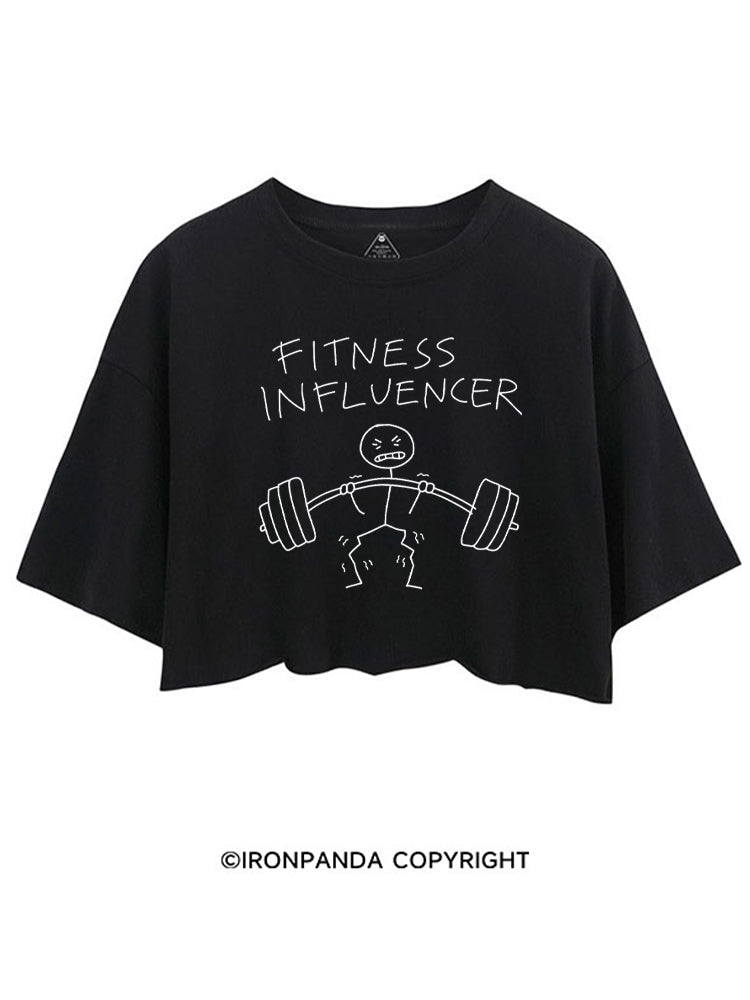 FITNESS INFLUENCER FUNNY GYM CROP TOPS