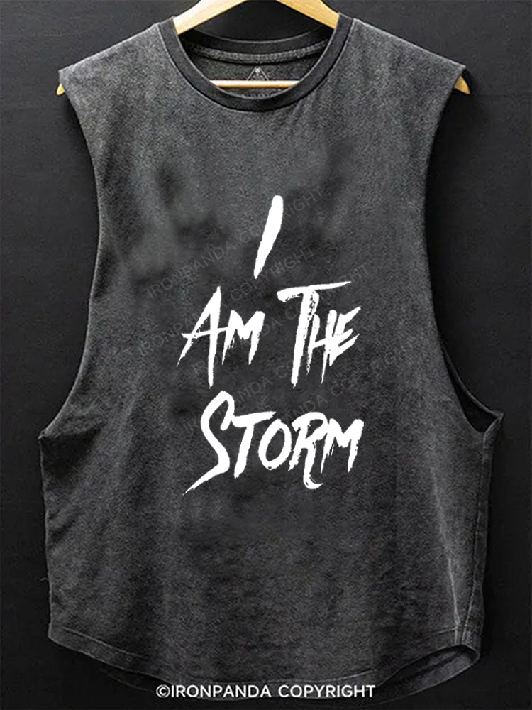 I am the Storm Scoop Bottom Cotton Tank