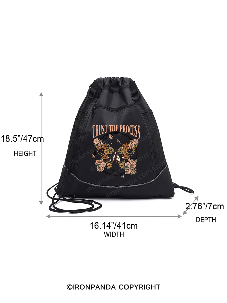 TRUST THE PROCESS Gym Drawstring Bag