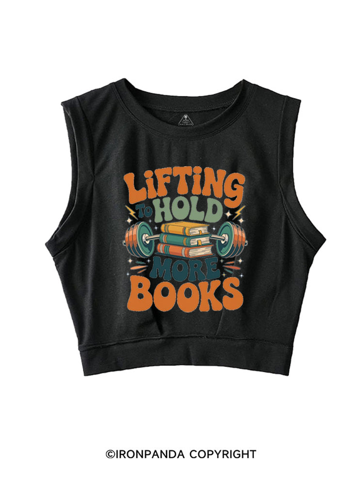 LIFTING TO HOLD MORE BOOKS FUNNY BOOK LOVER SLEEVELESS CROP TOPS
