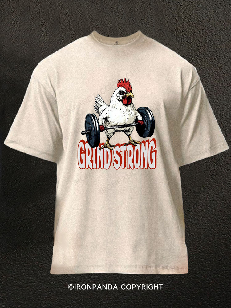 Grind Strong Washed Gym Shirt