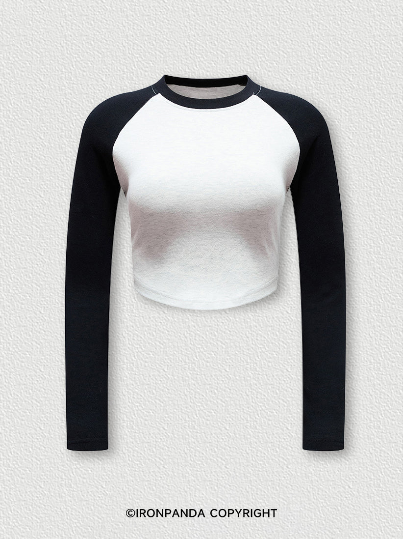 Raglan Sleeve Crop Top
