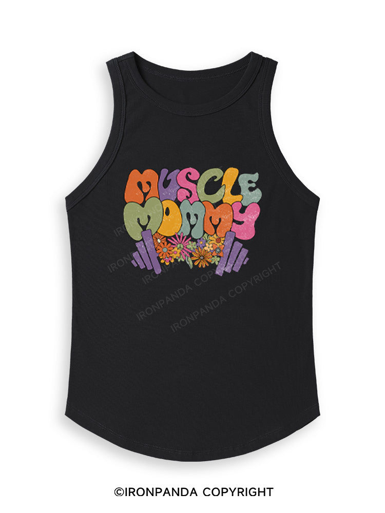 MUSCLE MOM Fitted Tank Top