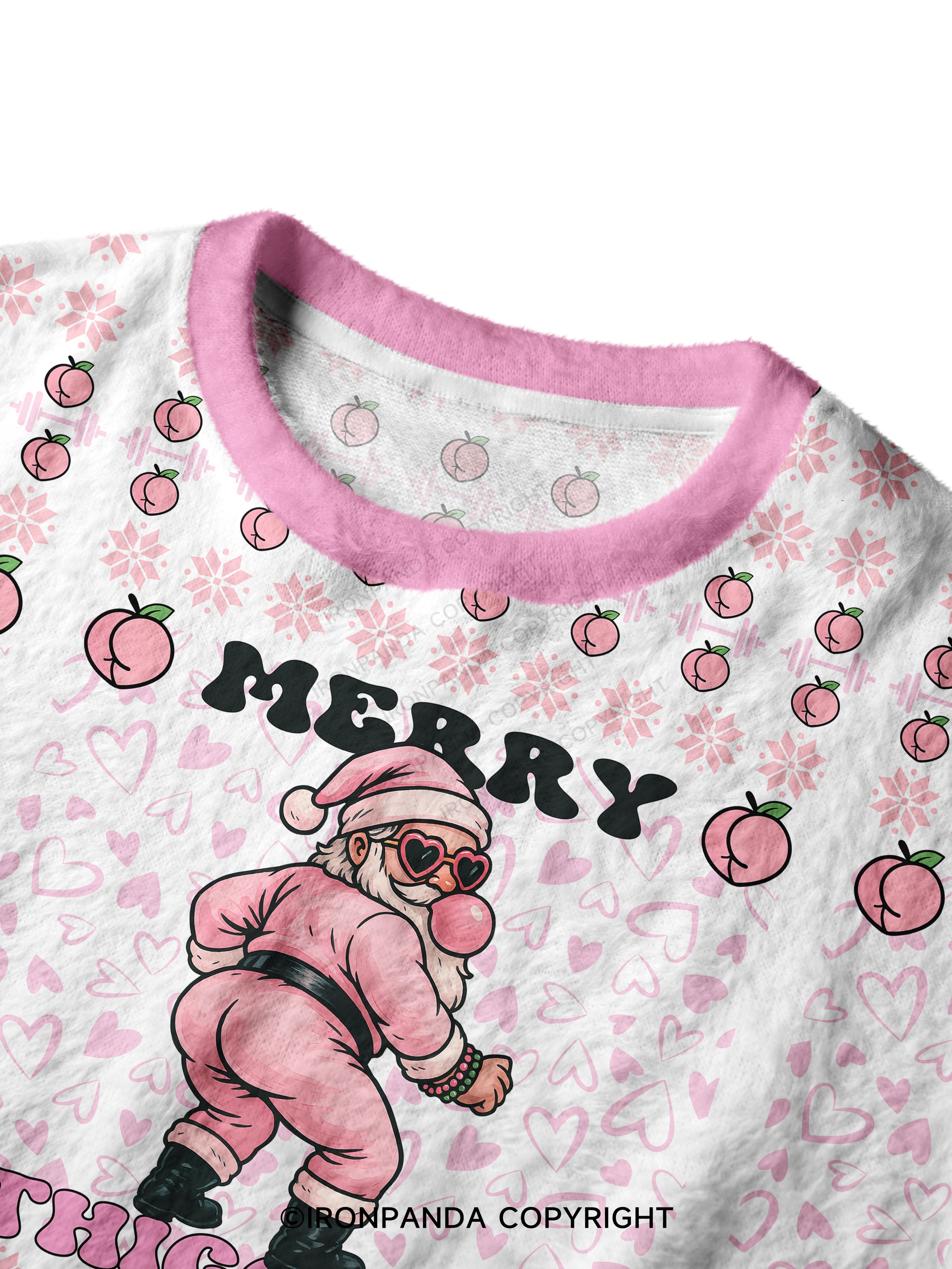 IRONPANDA MERRY THICC-MAS Fitness Theme Ugly Sweater