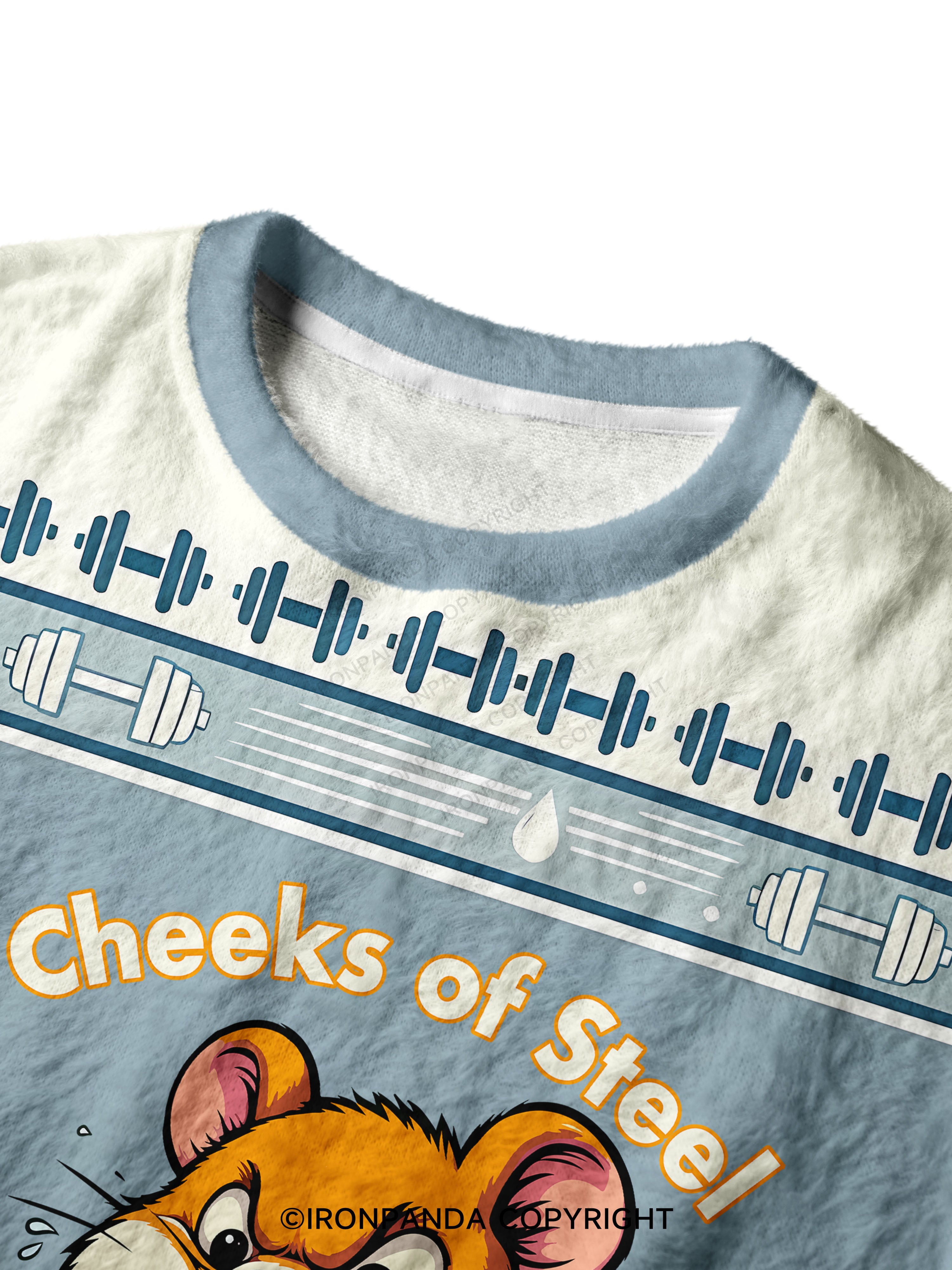 cheeks of steel Ugly Fuzzy Fleece Sweater