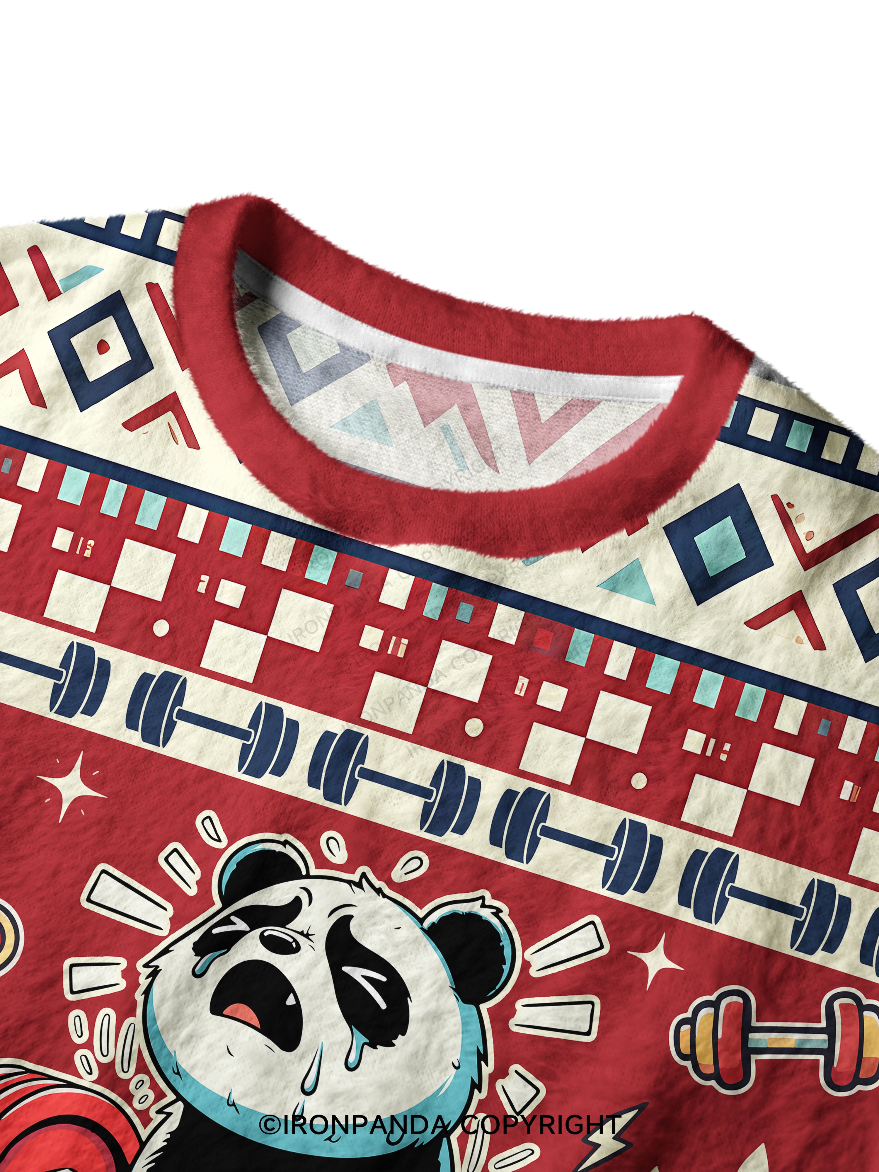 don't fart panda Ugly Fuzzy Fleece Sweater