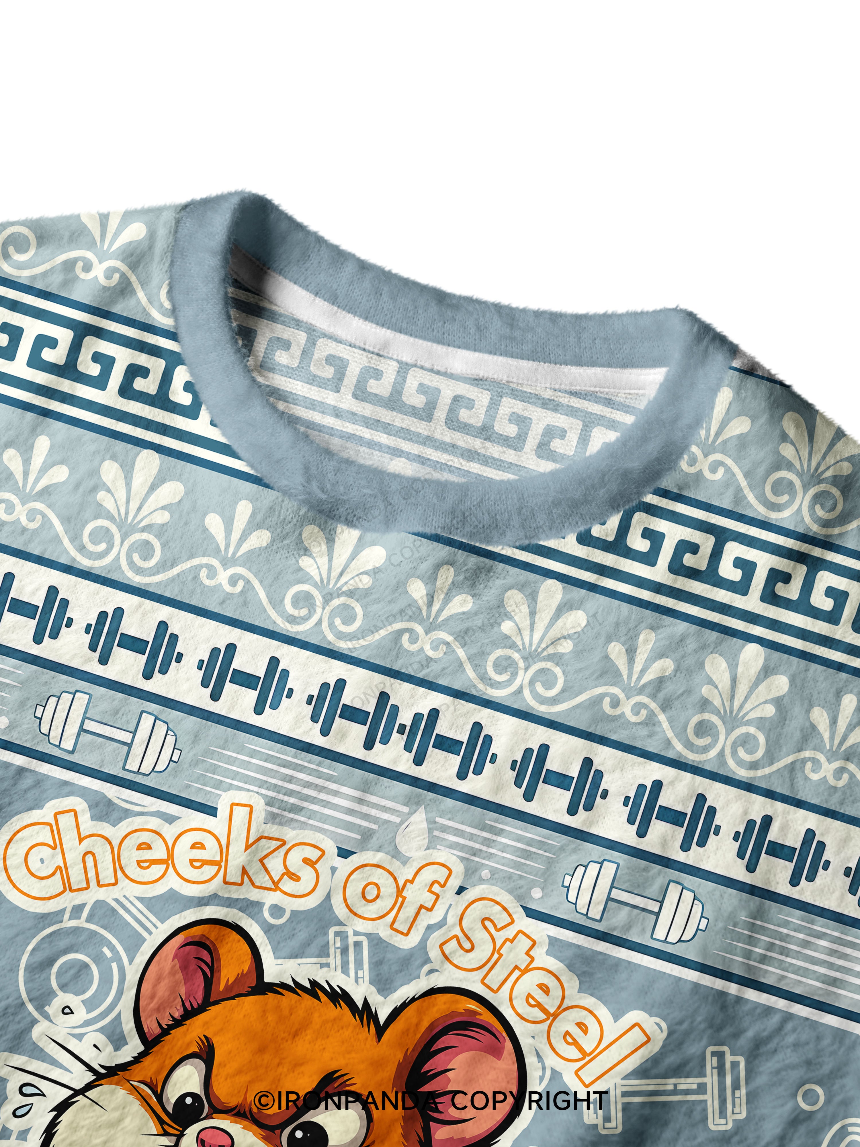 cheeks of steel Ugly Fuzzy Fleece Sweater
