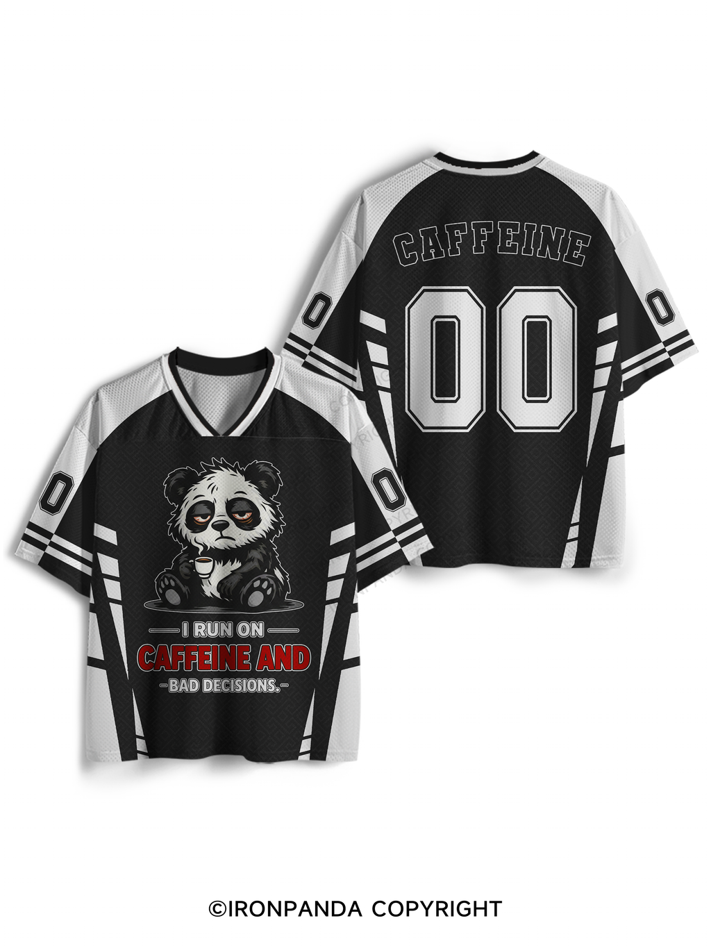 I RUN ON CAFFEINE AND BAD DECISIONS Mesh Jersey