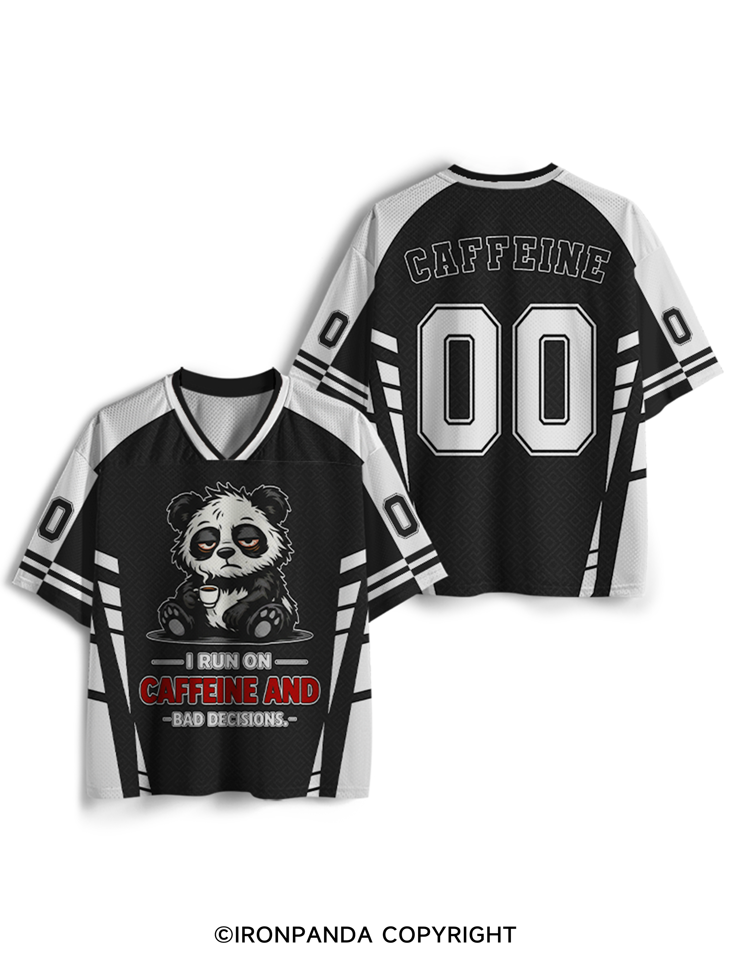 I RUN ON CAFFEINE AND BAD DECISIONS Mesh Jersey