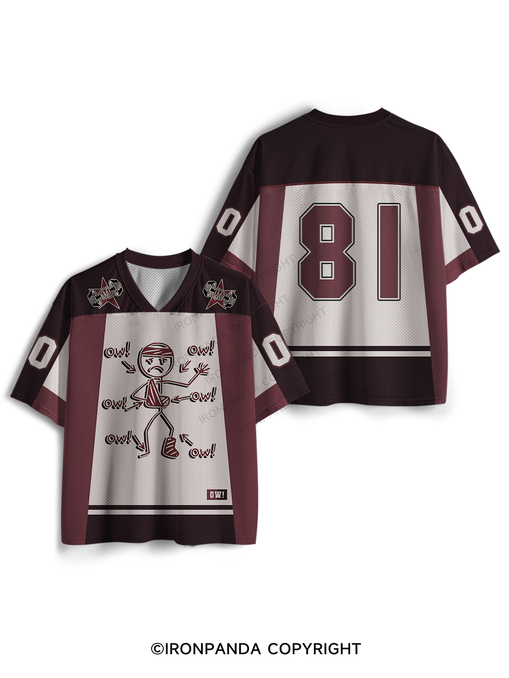 Funny Meme Ow Ow Ow Everything Hurts Mesh Jersey