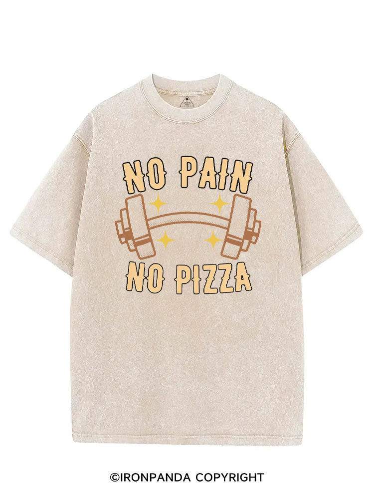 No Pain no Pizza Funny Workout VINTAGE GYM SHIRT