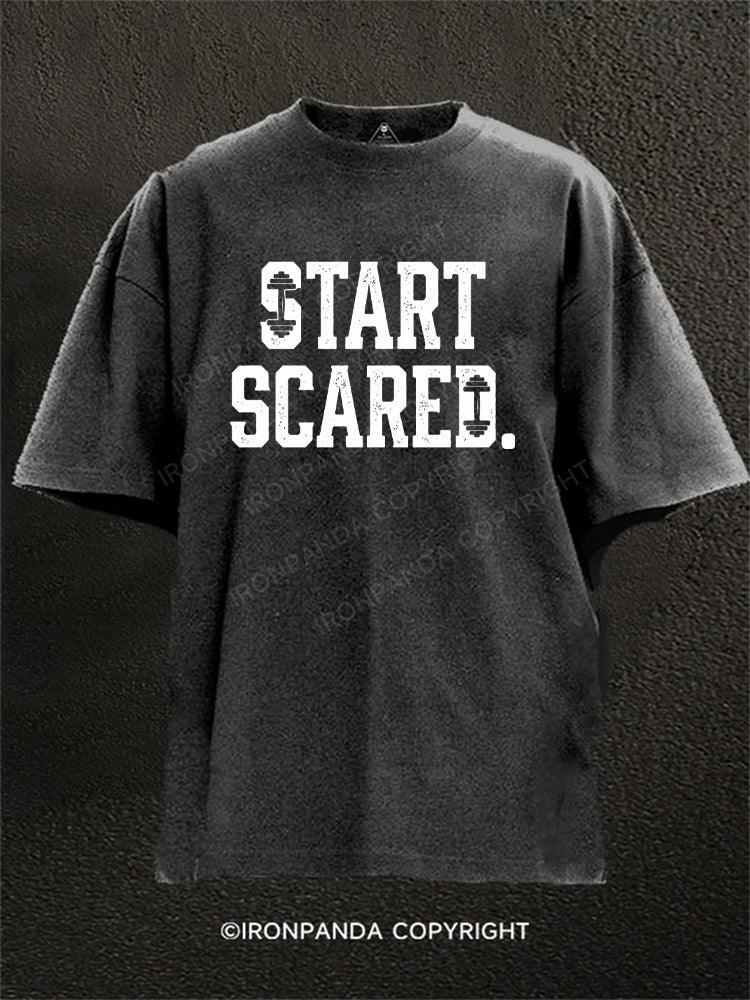 Start Scared Washed Gym Shirt