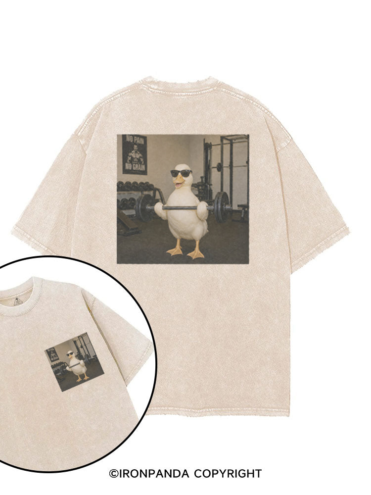 GYM BADDIE DUCK printed Gym Shirt