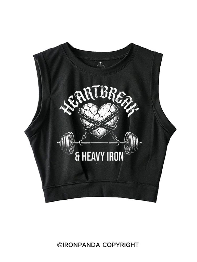 HEARTBREAK & HEAVY IRON SLEEVELESS CROP TOPS