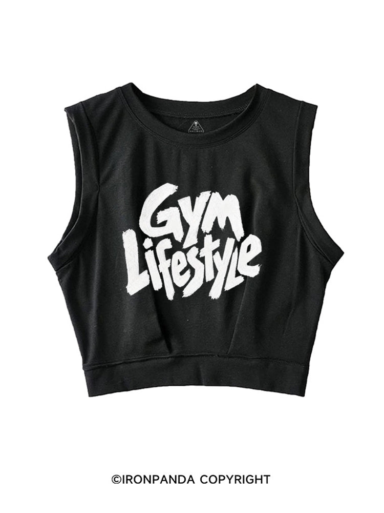 GYM LIFESTYLE FITNESS WORKOUT MOTIVATION SLEEVELESS CROP TOPS