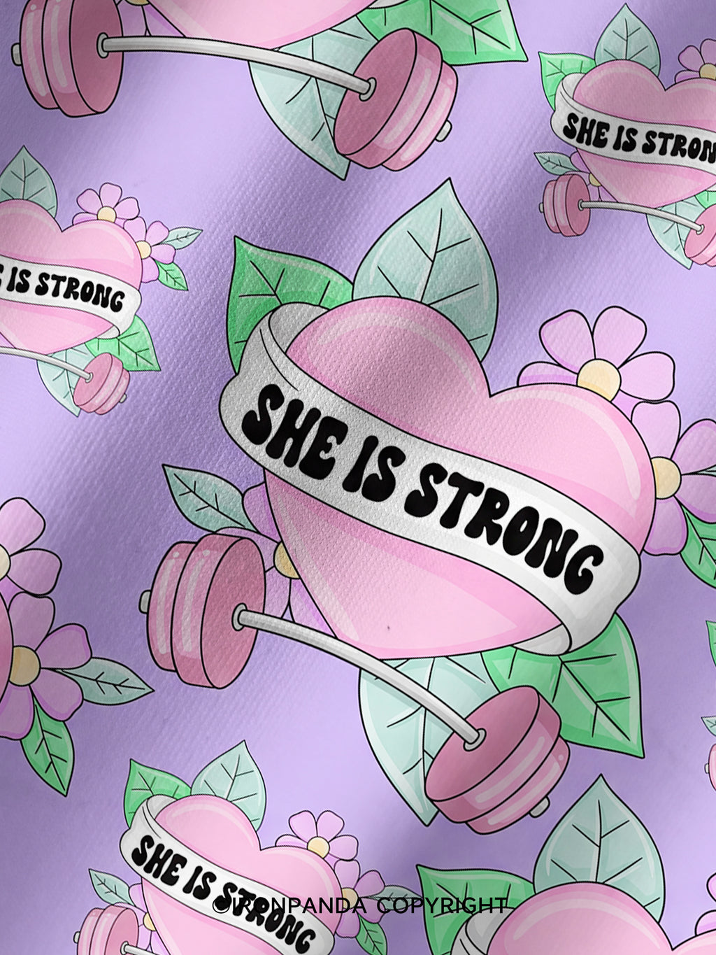 she is strong Printed Yoga Shorts