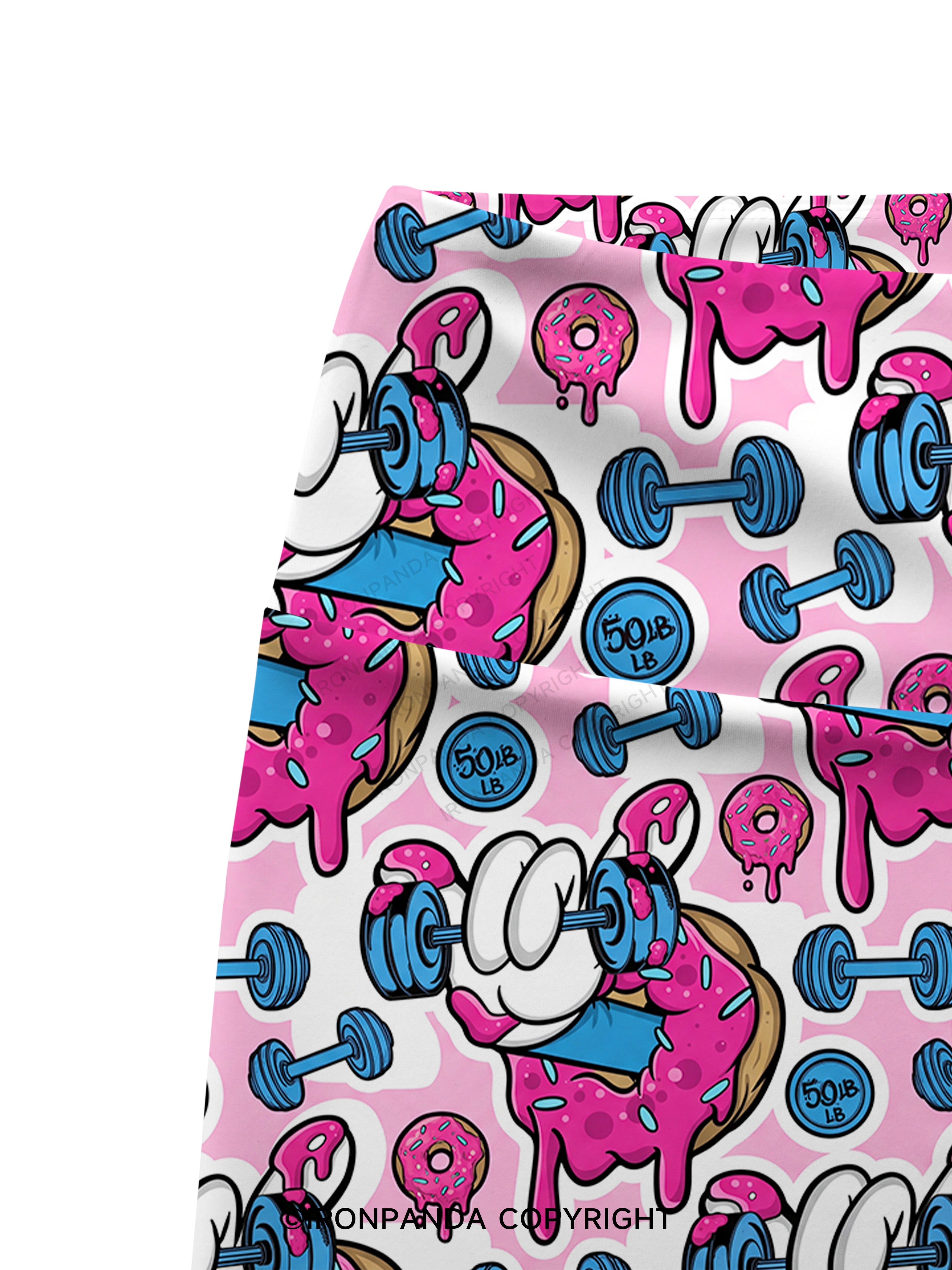 Sweet Lift Donut Printed Yoga Cycling Shorts