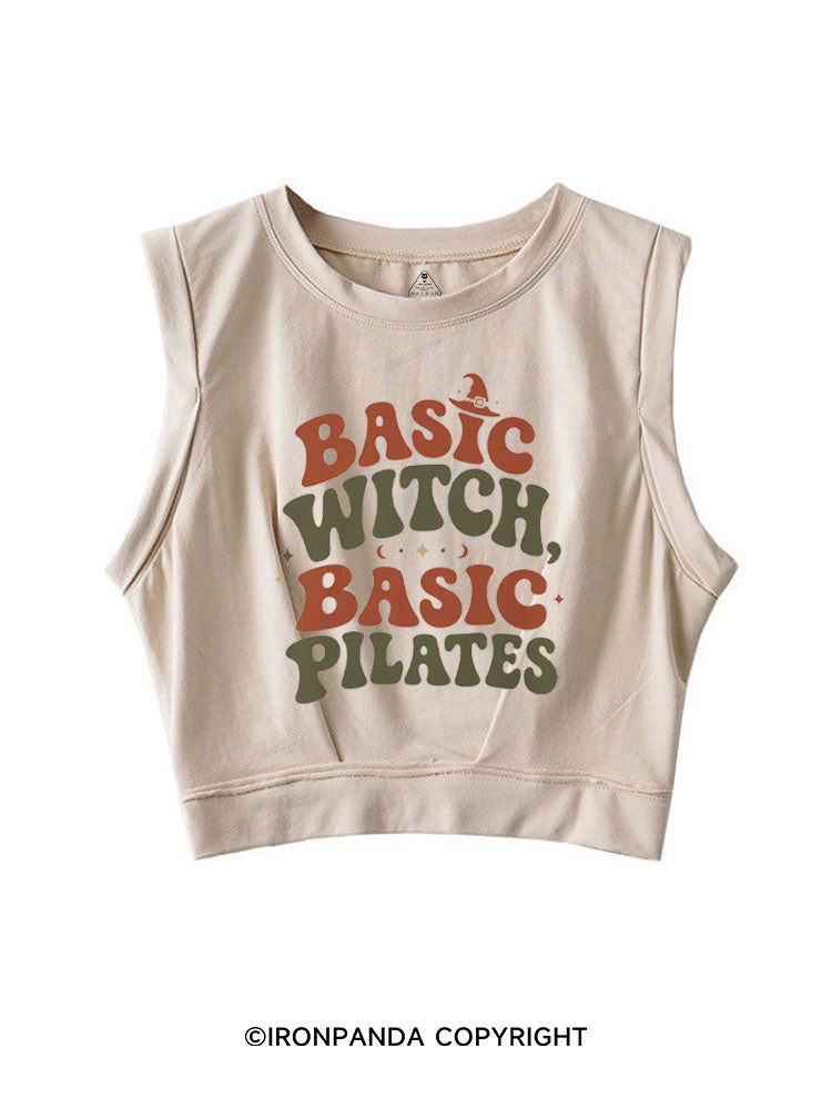 BASIC WITCH BASIC PILATES HALLOWEEN SLEEVELESS CROP TOPS