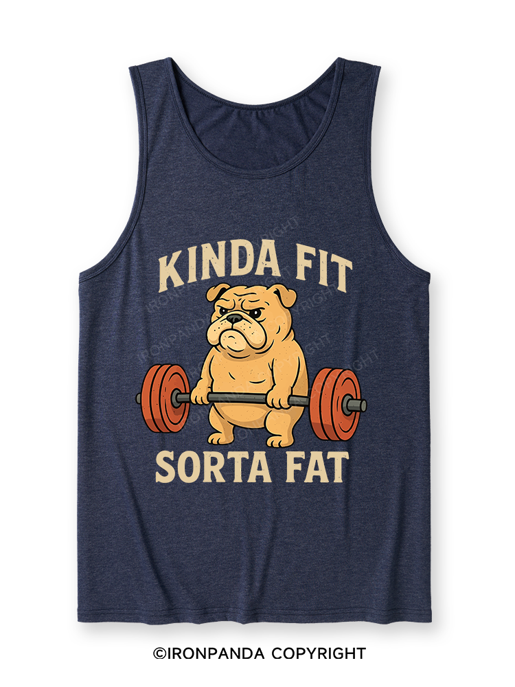 Kinda Fit Sorta Fat Dog New Ultra Soft Heather Tank