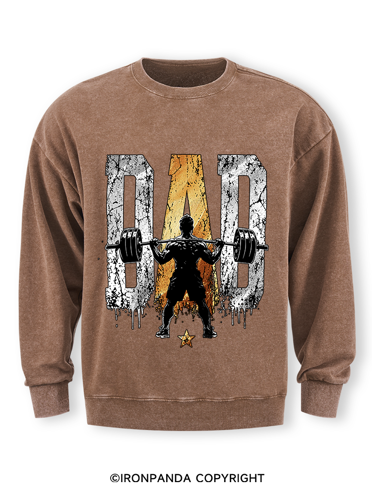 Dad Lifting Washed Sweatshirt