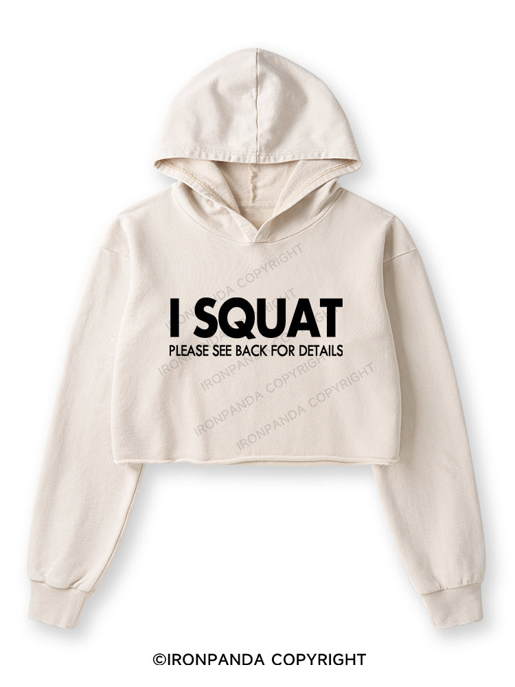 I SQUAT Washed Crop Hoodie