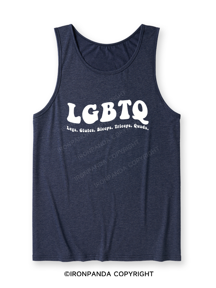 LGBTQ: Legs, Glutes, Biceps, Triceps, Quads Ultra Soft Heather Tank