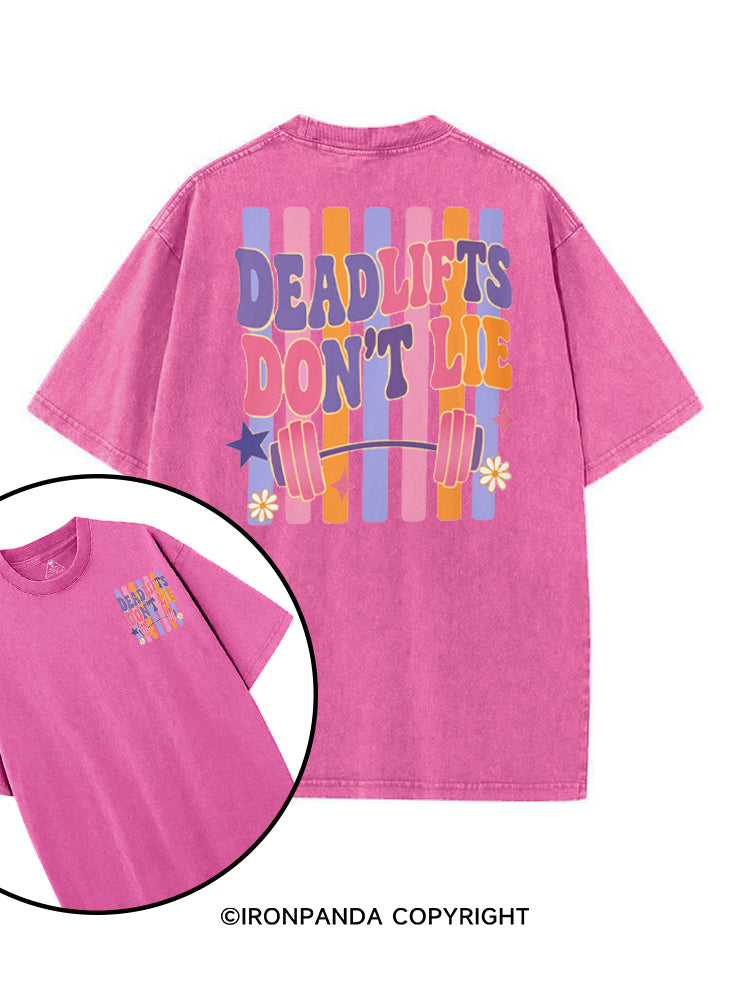 DEADLIFTS DON'T LIE printed Gym Shirt
