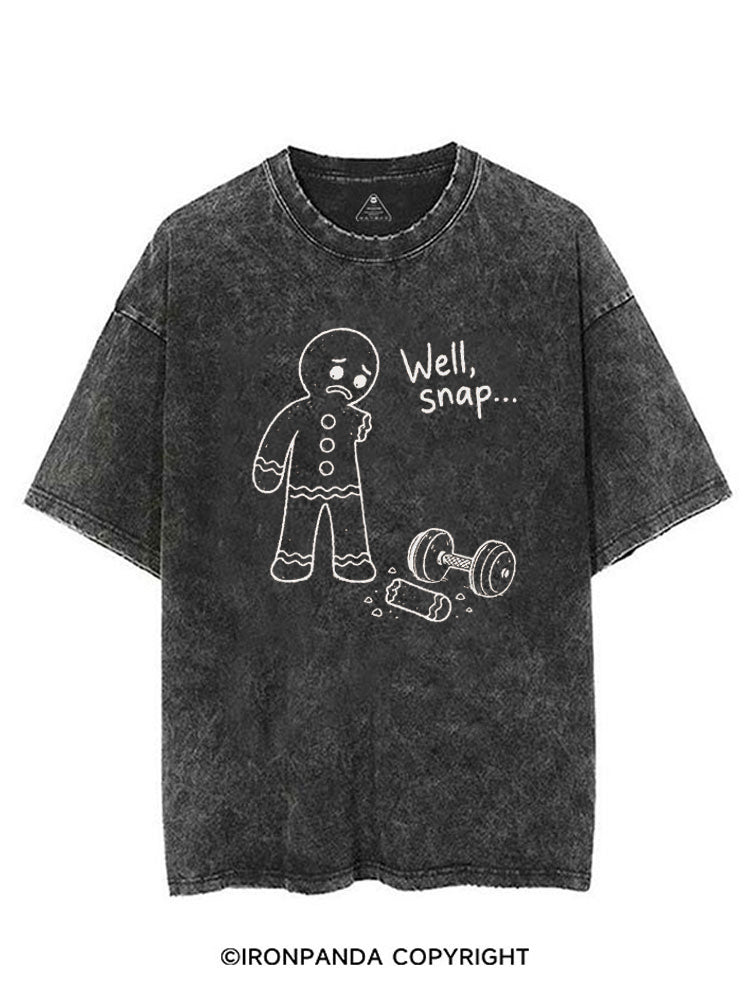 Well Snap Christmas Gingerbread VINTAGE GYM SHIRT