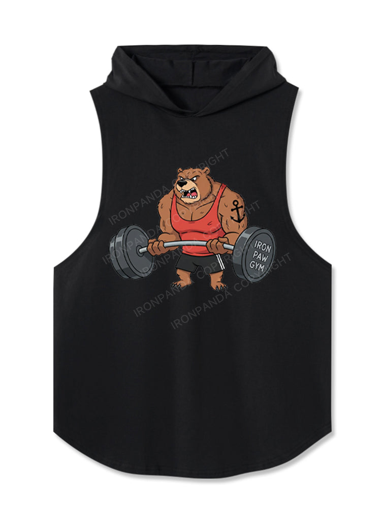Strong Bear Curling Weights Hooded Tank