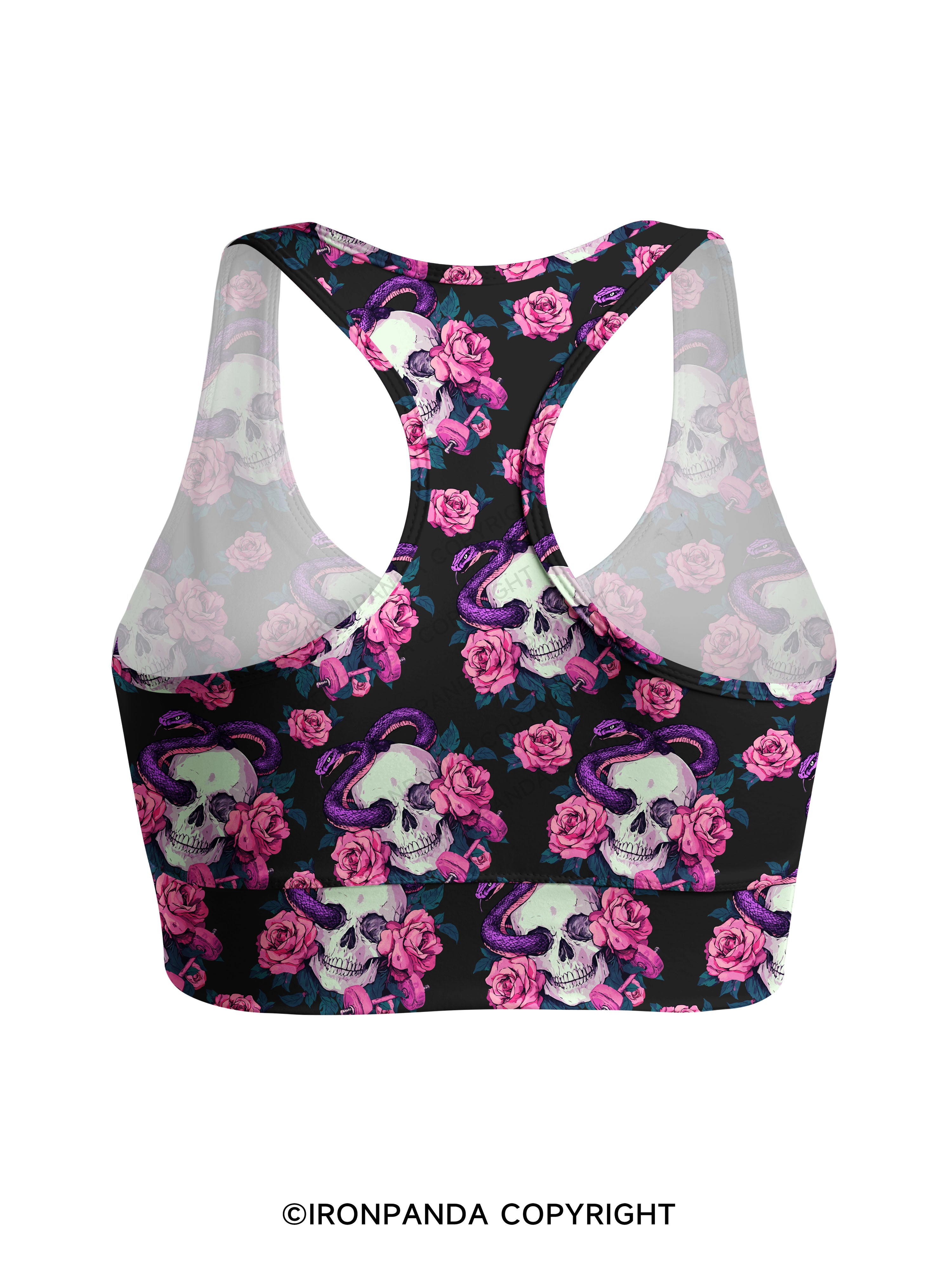 DEAD INSIDE BUT STILL MADE IT TO THE GYM Racerback Sports Bra