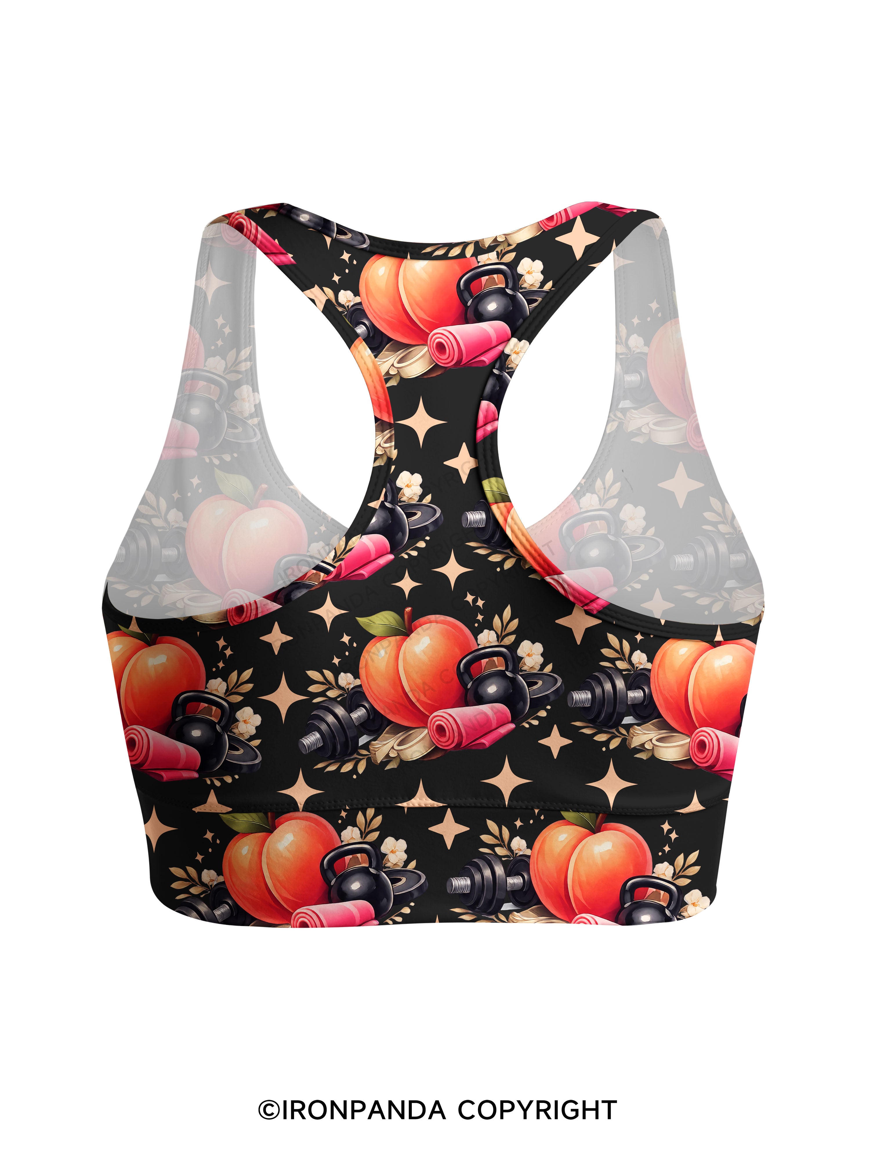 I'M NOT FINE, BUT AT LEAST MY GLUTES ARE Racerback Sports Bra