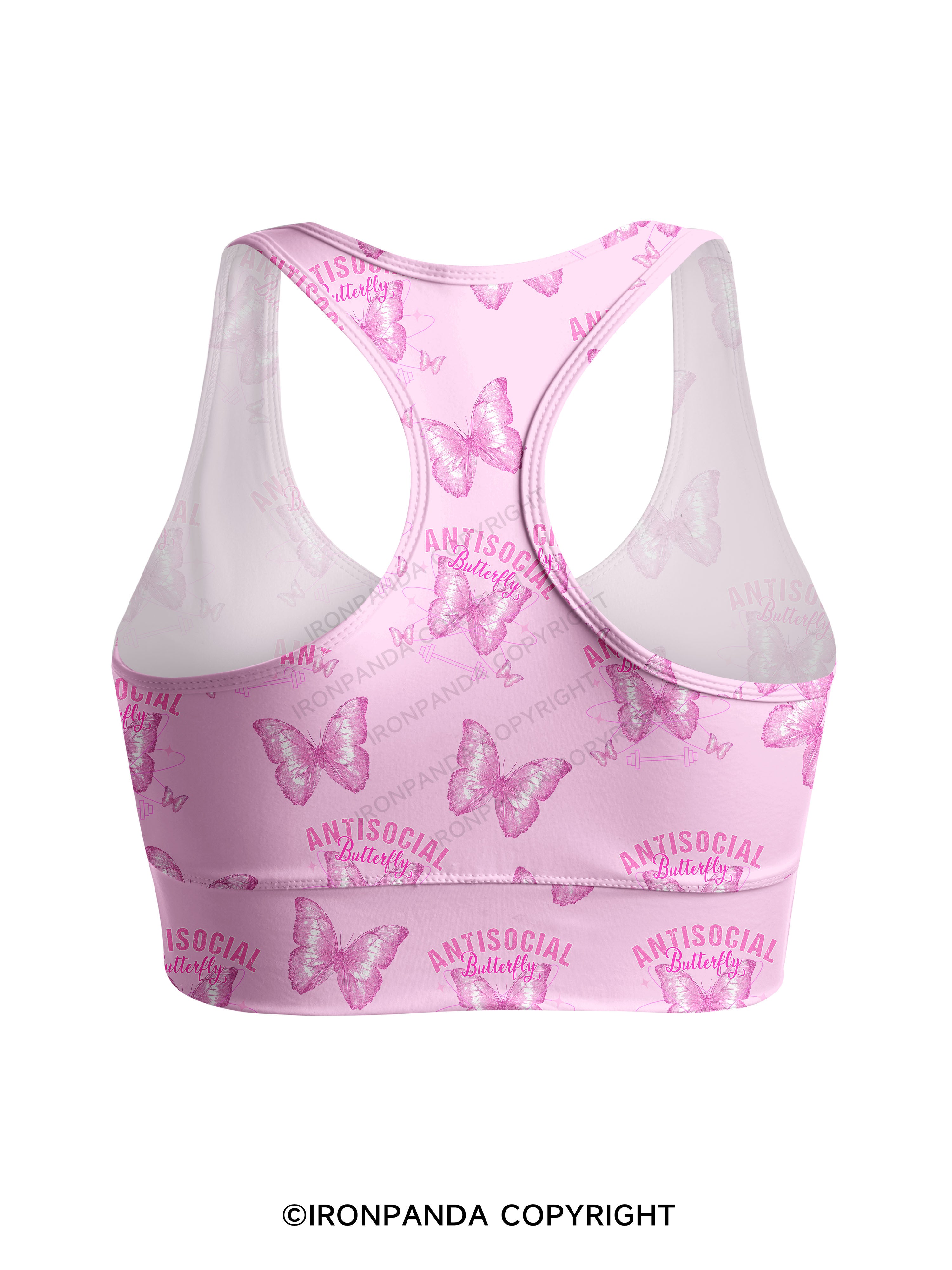 AntiSocial Butterfly Racerback Sports Bra
