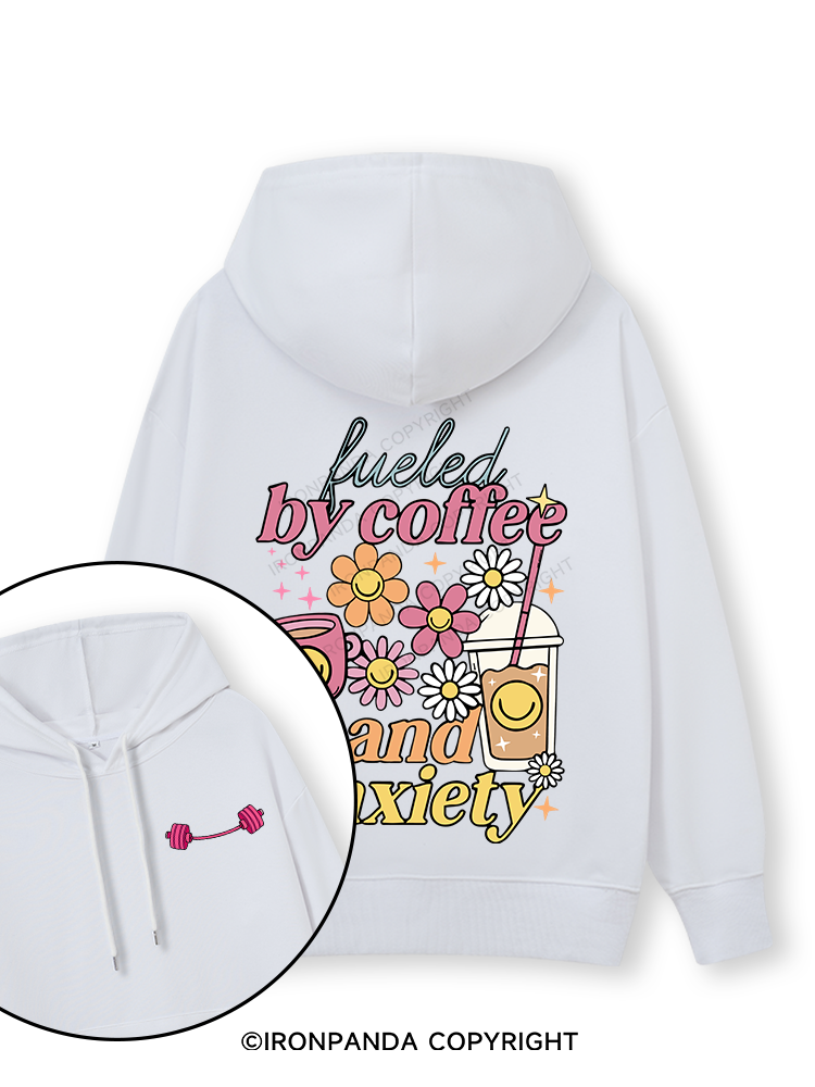 Fueled by Iced Coffee and Anxiety Double-Sided Printed Classic Gym Hoodie