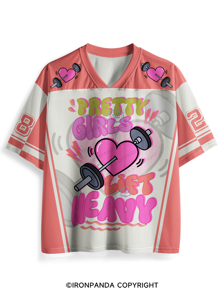 PRETTY GIRLS LIFT HEAVY Mesh Jersey