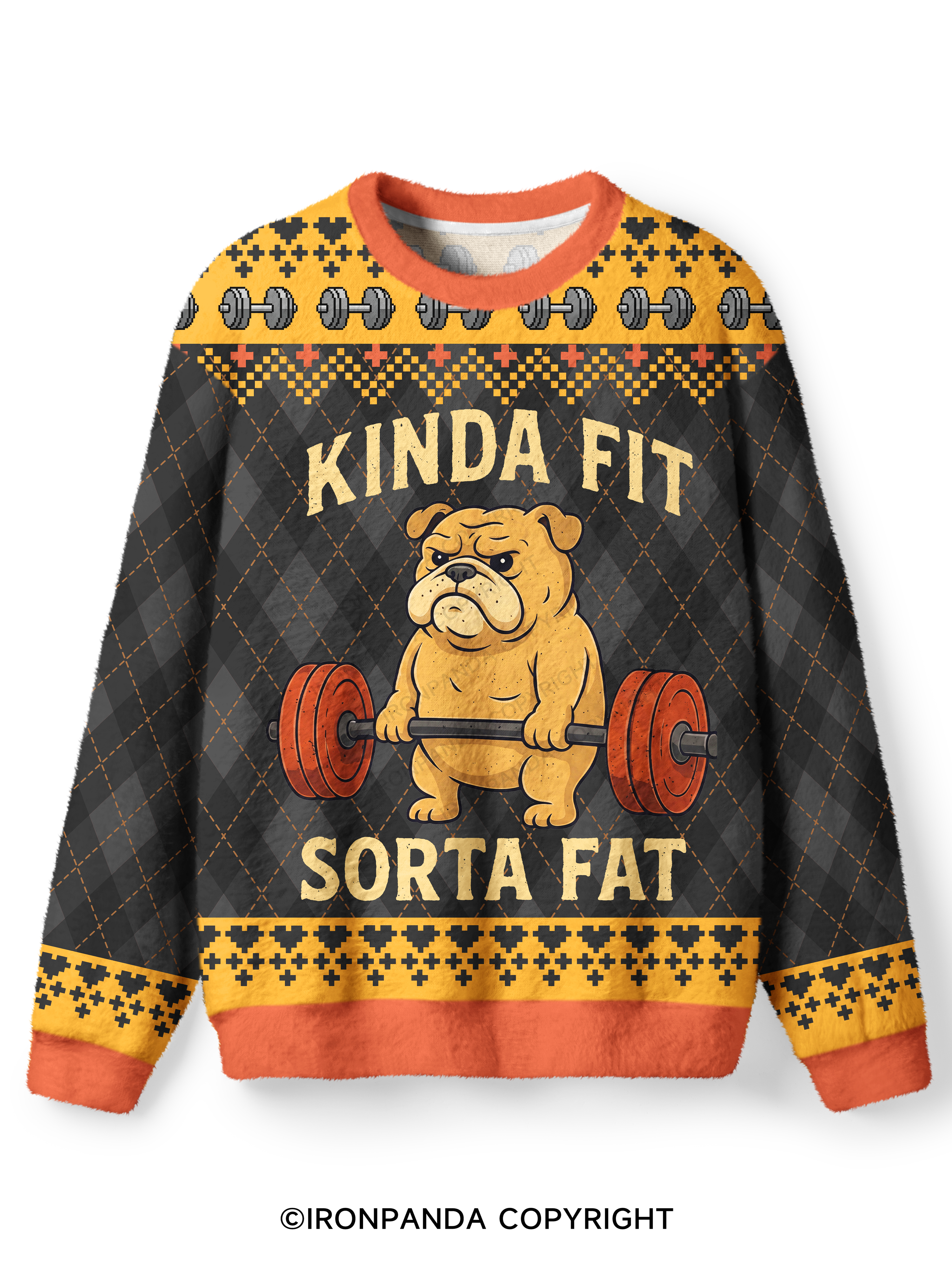 Kinda Fit Sorta Fat Dog Ugly Fuzzy Fleece Sweater