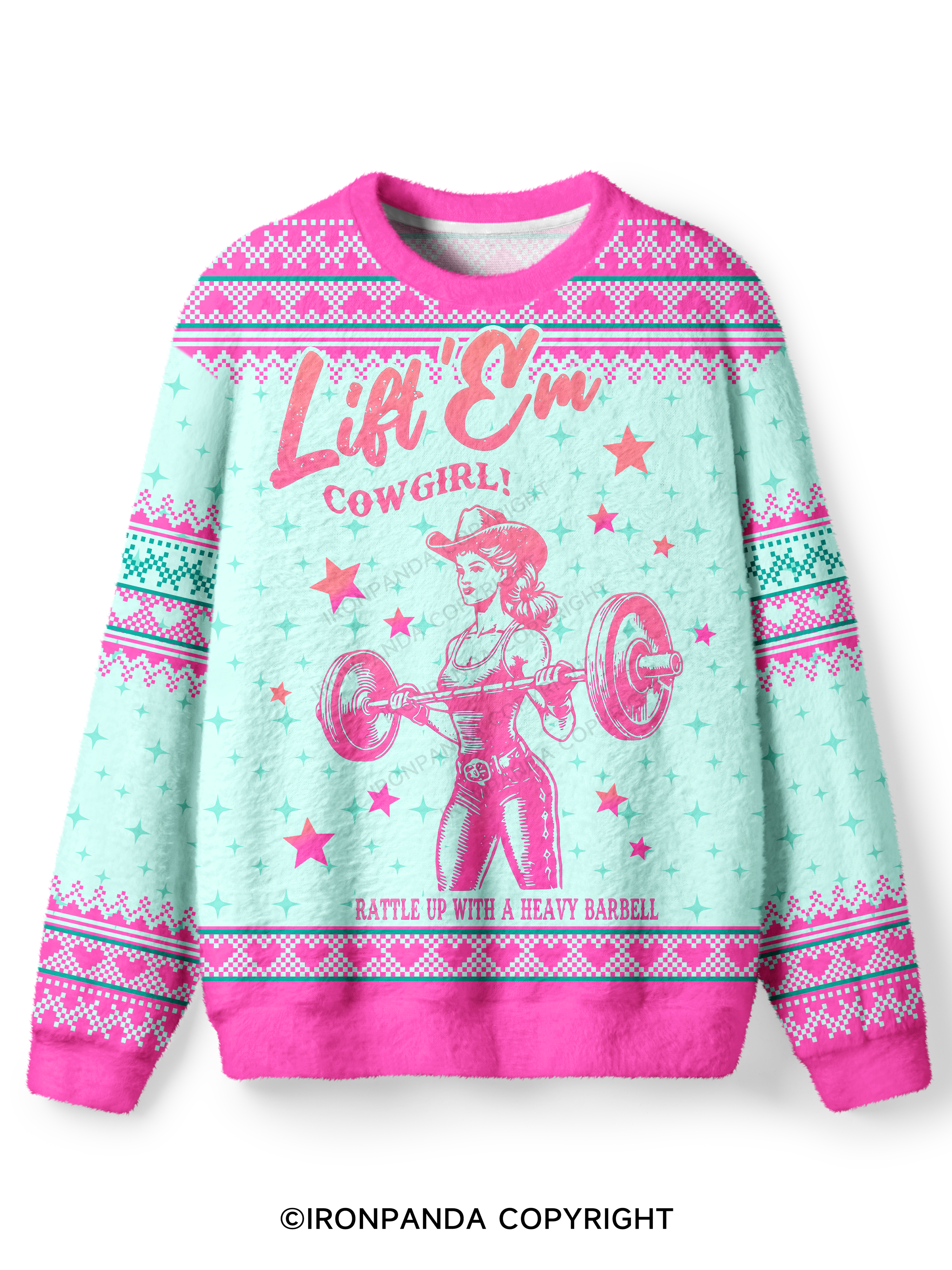 LIFT'EM COWGIRL! Ugly Fuzzy Fleece Sweater