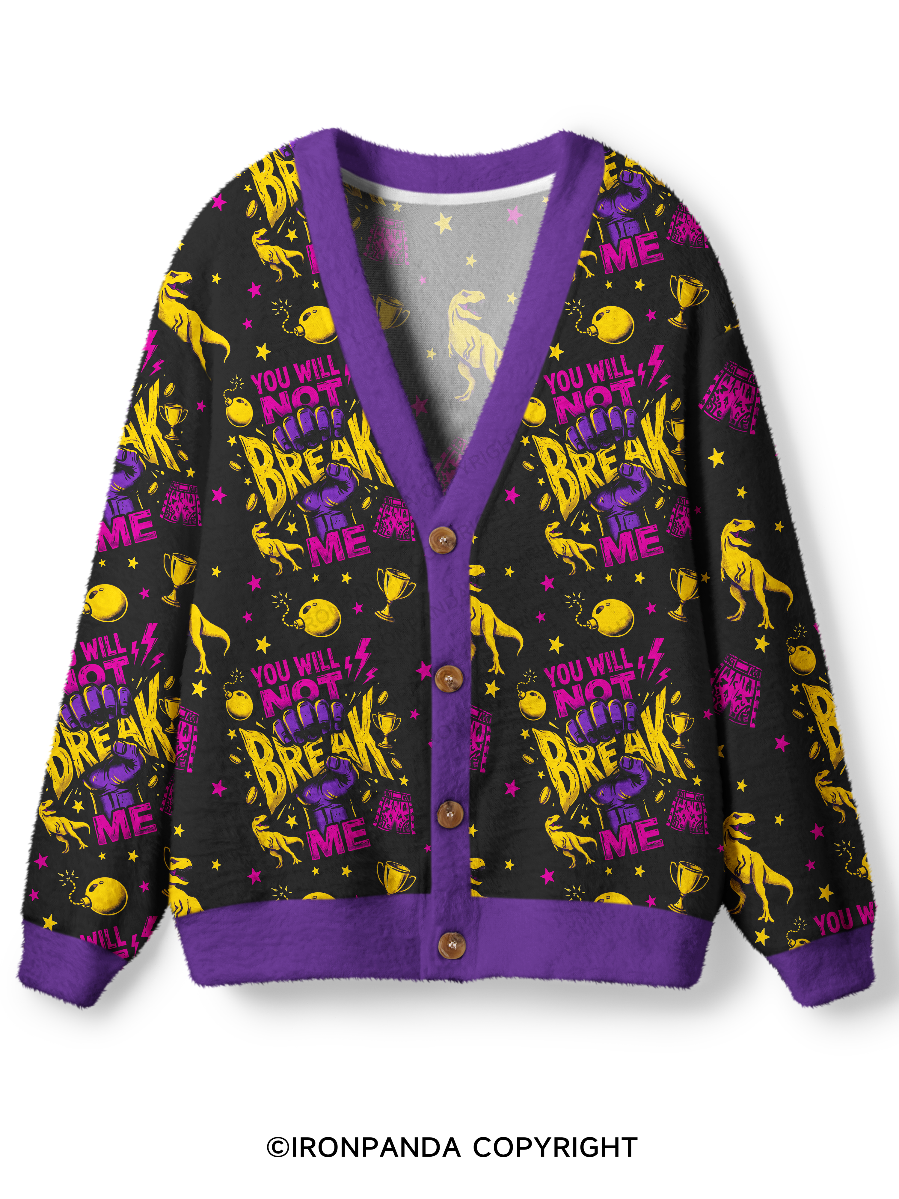You Will Not Break Me Ugly Cardigan Sweater