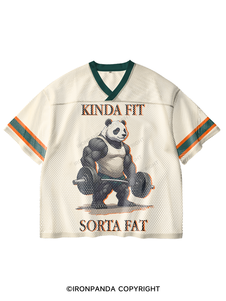 Kinda Fit Sorta Fat V-Neck Open Hole Mesh Top