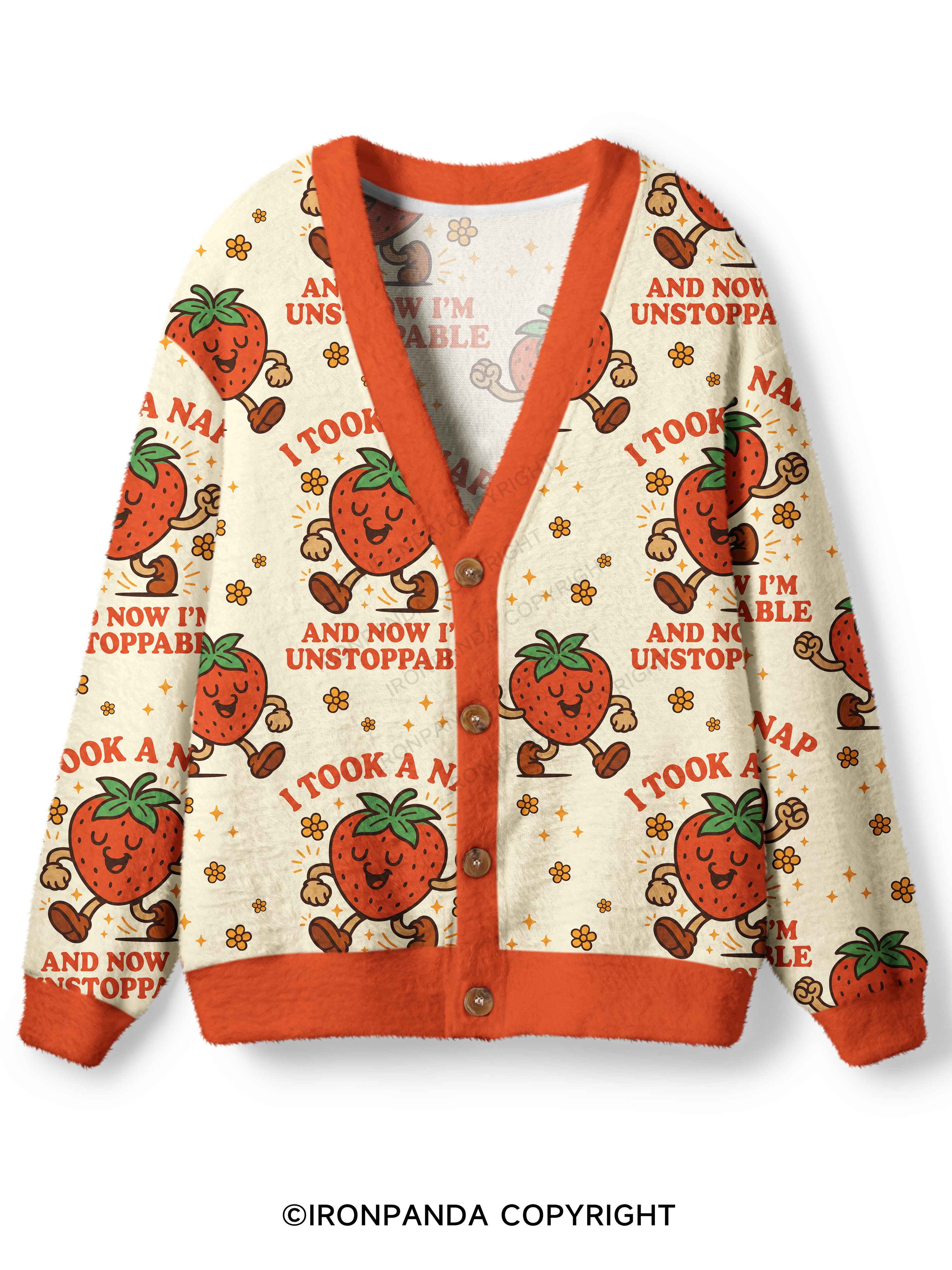 I TOOK A NAP AND NOW I'M UNSTOPPABLE Ugly Cardigan Sweater