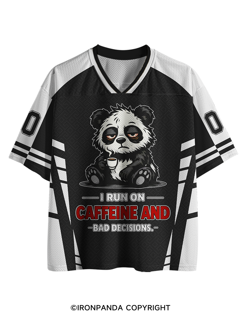 I RUN ON CAFFEINE AND BAD DECISIONS Mesh Jersey