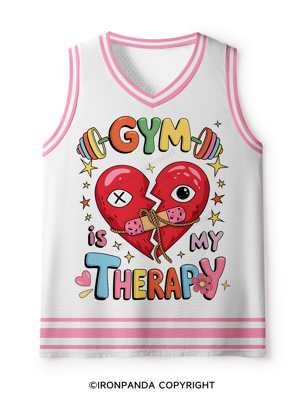 GYM IS MY THERAPY Mesh Tank Top