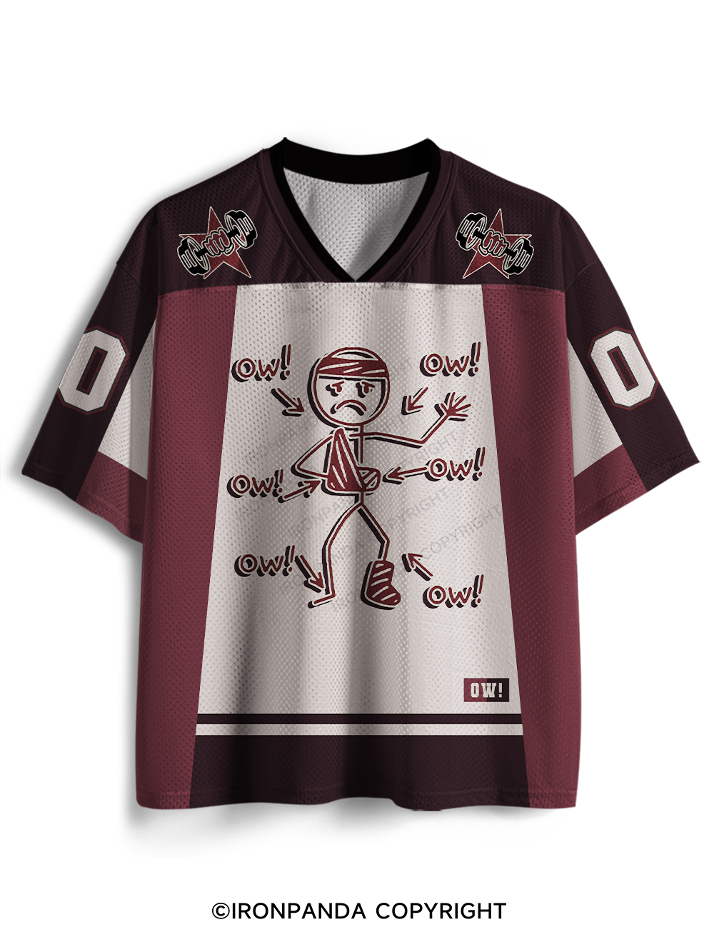 Funny Meme Ow Ow Ow Everything Hurts Mesh Jersey