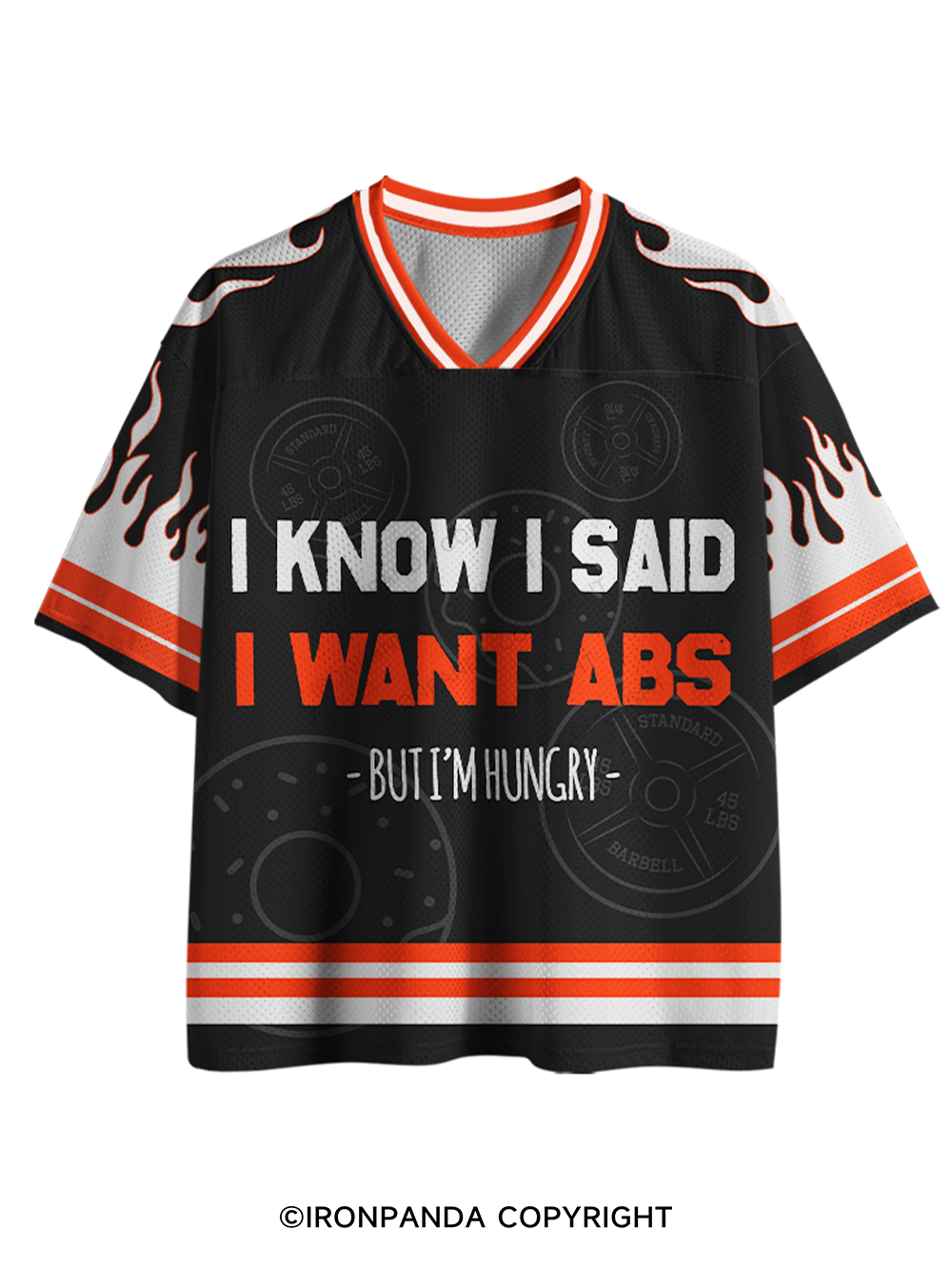 I Know I Said I Want Abs But I'm Hungry Mesh Jersey
