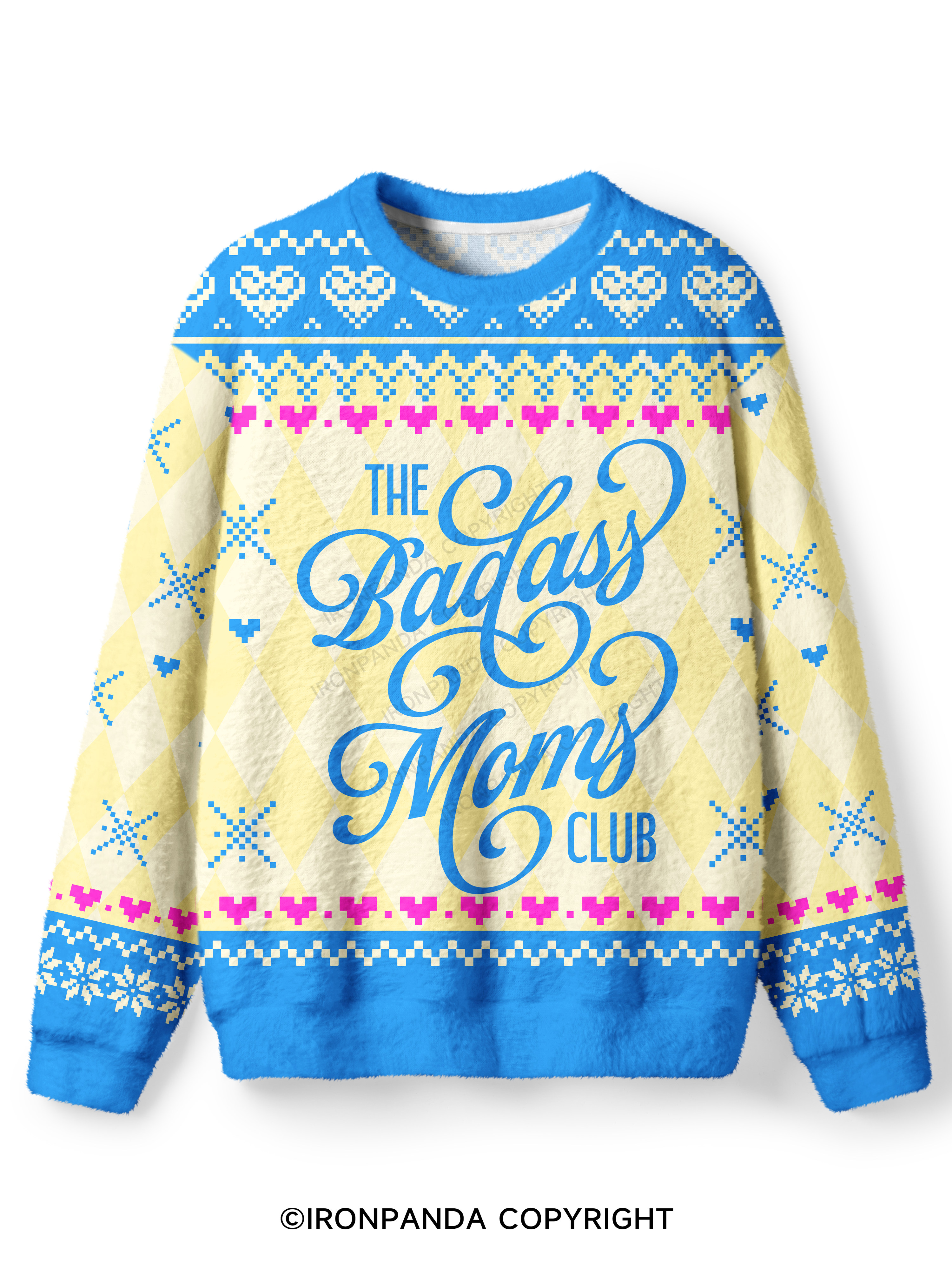 THE BADASS MOMS CLUB Ugly Fuzzy Fleece Sweater