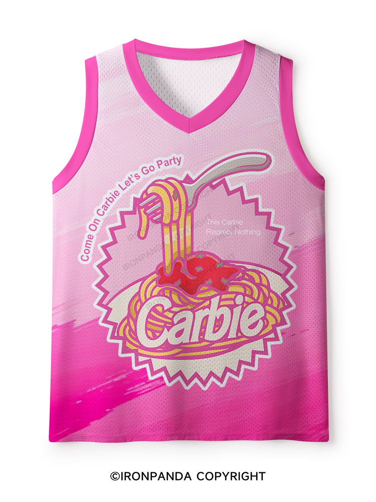 Carbie I Love Carbs Bread Pasta Pizza Mesh Tank Top
