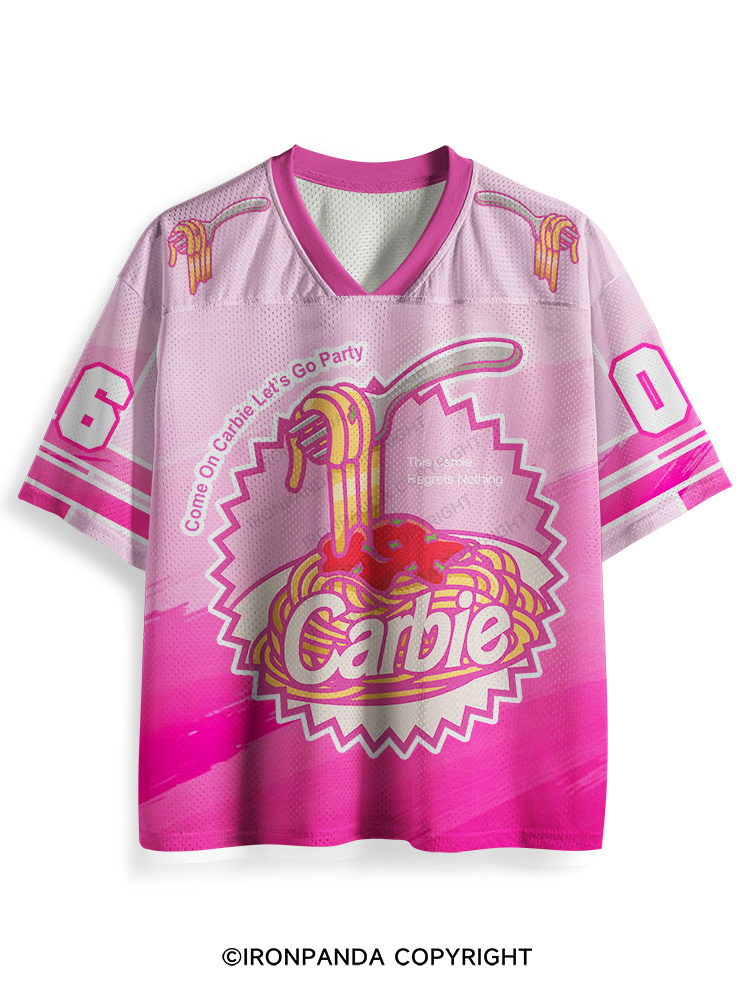Carbie I Love Carbs Bread Pasta Pizza Mesh Jersey