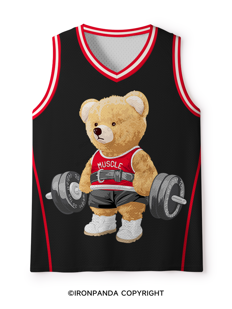 Exercise Bear Mesh Tank Top