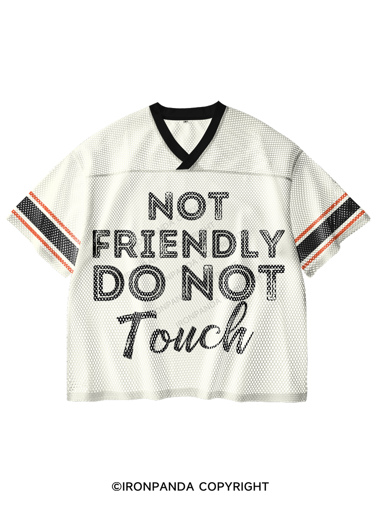 Not friendly, do not touch V-Neck Open Hole Mesh Top