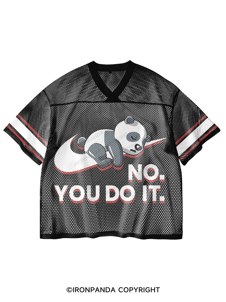No. You do it V-Neck Open Hole Mesh Top